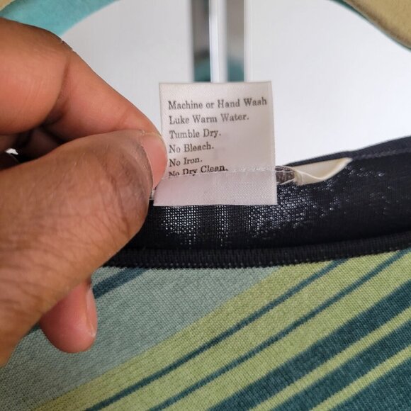 MISOOK Color Block Striped Knit Top 2 Piece Tunic and Pants Set (Size: Large) - Picture 10 of 16